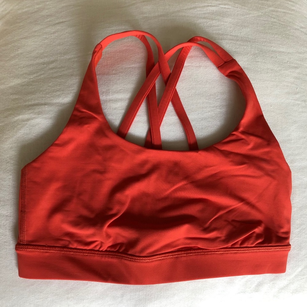 Lululemon Energy Bra Orange size 4